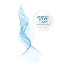 Abstract background with blue vertical wave. Vector illustration for your web design.