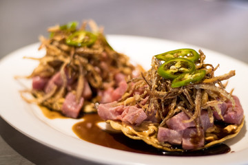 Tostada de Atún de altamar