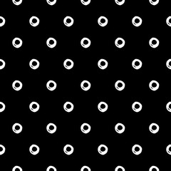 Abstract doodle pattern with hand drawn bubbles. Cute vector black and white doodle pattern. Seamless monochrome doodle pattern for fabric, wallpapers, wrapping paper, cards and web backgrounds.
