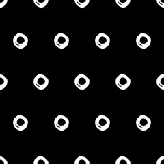 Abstract doodle pattern with hand drawn bubbles. Cute vector black and white doodle pattern. Seamless monochrome doodle pattern for fabric, wallpapers, wrapping paper, cards and web backgrounds.
