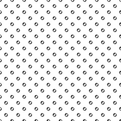 Abstract cute pattern with hand drawn polka dots. Trendy vector black and white cute pattern. Seamless monochrome cute pattern for fabric, wallpapers, wrapping paper, cards and web backgrounds.