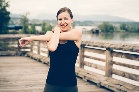 Woman Stretching Pre Or Post Workout