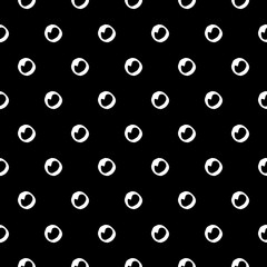 Abstract cute pattern with hand drawn polka dots. Trendy vector black and white cute pattern. Seamless monochrome cute pattern for fabric, wallpapers, wrapping paper, cards and web backgrounds.