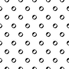 Abstract cute pattern with hand drawn polka dots. Trendy vector black and white cute pattern. Seamless monochrome cute pattern for fabric, wallpapers, wrapping paper, cards and web backgrounds.