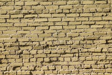 brick wall of red color, wide panorama of masonry