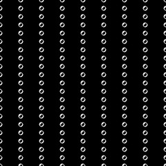 Fototapeta premium Trendy abstract stripe pattern with hand drawn doodle dots. Cute vector black and white stripe pattern. Seamless monochrome vertical stripe pattern for fabric, wallpapers, wrapping paper and cards.