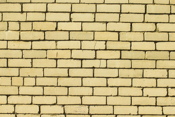 brick wall of red color, wide panorama of masonry