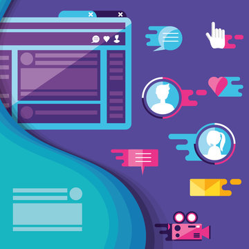 webpage template with social media icons