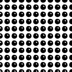 Abstract polka dot pattern with hand drawn dots. Cute vector black and white polka dot pattern. Seamless monochrome polka dot pattern for fabric, wallpapers, wrapping paper, cards and web backgrounds.