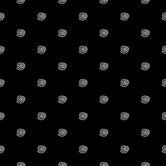 Abstract spiral pattern with hand drawn spirals. Cute vector black and white spiral pattern. Seamless monochrome spiral pattern for fabric, wallpapers, wrapping paper, cards and web backgrounds.