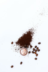 coffee（Nespresso) on white background