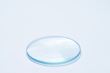 Fototapeta magnifying glass lens on white background close-up obraz