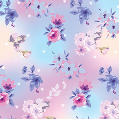 Fototapeta na wymiar Floral background for textiles.