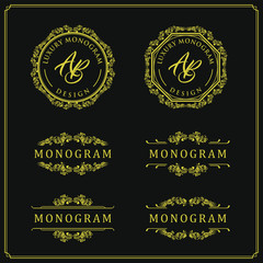 Luxury design set for wedding and decoration