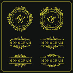 Luxury design set for wedding and decoration