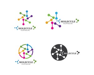 molecule logo vector illustration design