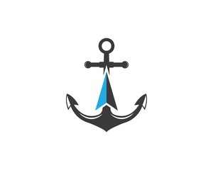 Anchor icon Logo Template vector