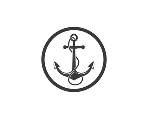 Anchor icon Logo Template vector