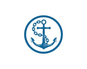 Anchor icon Logo Template vector