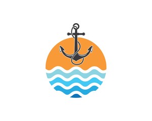 Anchor icon Logo Template vector