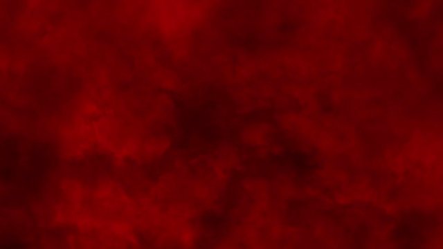 Rotating bloody clouds. Animation in genre of horror. Red background color.