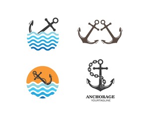 Anchor icon Logo Template vector