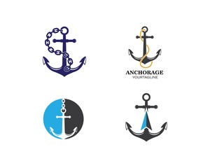 Anchor icon Logo Template vector