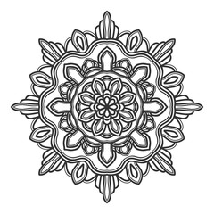 mandala flower illustration vector