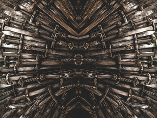 Metal Knight Swords Background Close