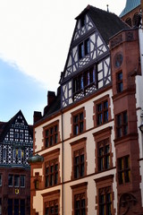 An old building in Freiburg Germany. Buildings in Freiburg are unique for their architecture style