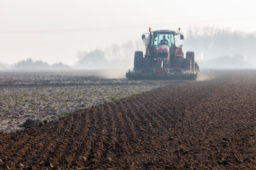 : Prepared soil for spring planting 