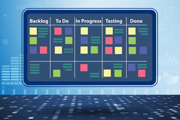 Illustration of agile method concept - 3d rendering