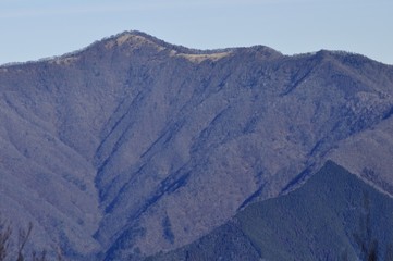 三頭山より望む鷹ノ巣山
