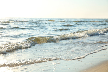 Picturesque view of beautiful beach on sunny day