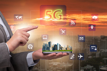 5g concept of internet connection technology