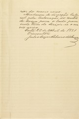 P&aacute;gina do manuscrito &ldquo;Mem&oacute;ria sobre a navega&ccedil;&atilde;o a&eacute;rea&rdquo; (1881), do inventor brasileiro J&uacute;lio C&eacute;zar Ribeiro de Souza (1843-1887)