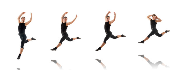 Dancer isolated on the white background