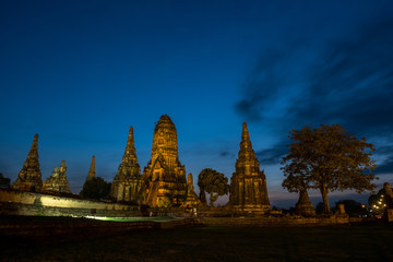 Naklejka premium temple in ayutthaya thailand