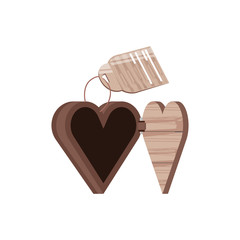 chest in heart shape open with tag commercial