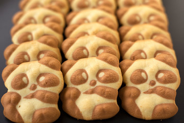 sweet, shortbread cookies in the shape of a bear