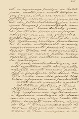 Página 68 do manuscrito “Memória sobre a navegação aérea” (1881), do inventor brasileiro...