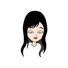 woman head illustration