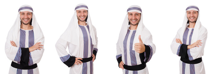 Fototapeta premium Male arab isolated on white background 