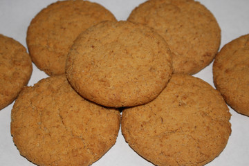 cookies on white background