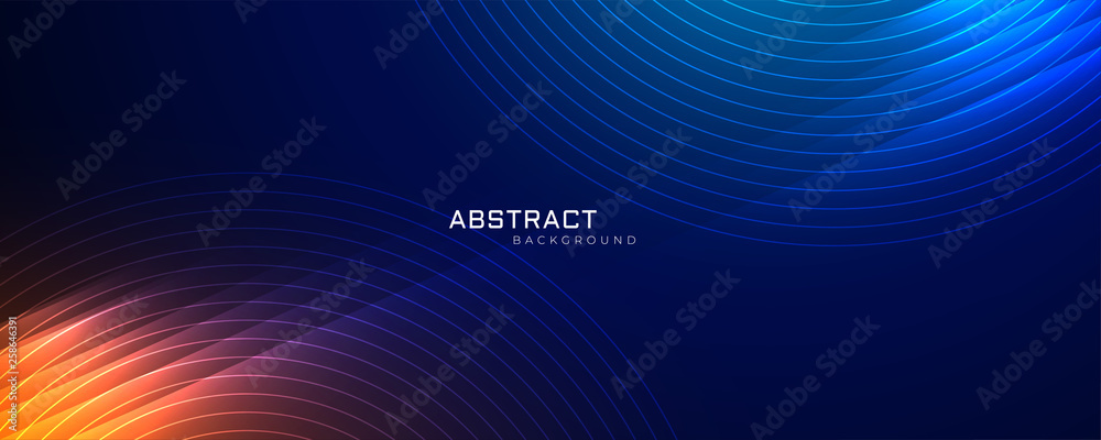 Sticker futuristic technology lines background with light effect