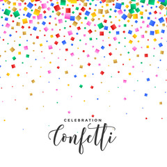 falling confetti background in many colors