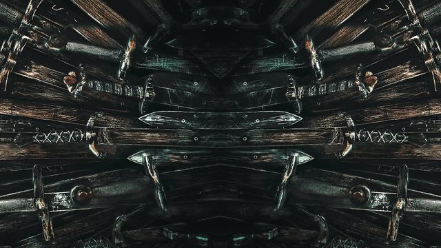 Metal knight swords background. Close up. The concept Knights. 4k footage.