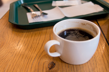coffee - break time at cafe in the morning in Tokyo, Japan