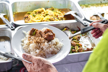 Thailand street food selling on stall.