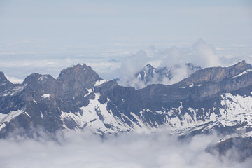 Fototapeta na wymiar Titlis is a famous travel mountain of the Uri Alps, Switzerland